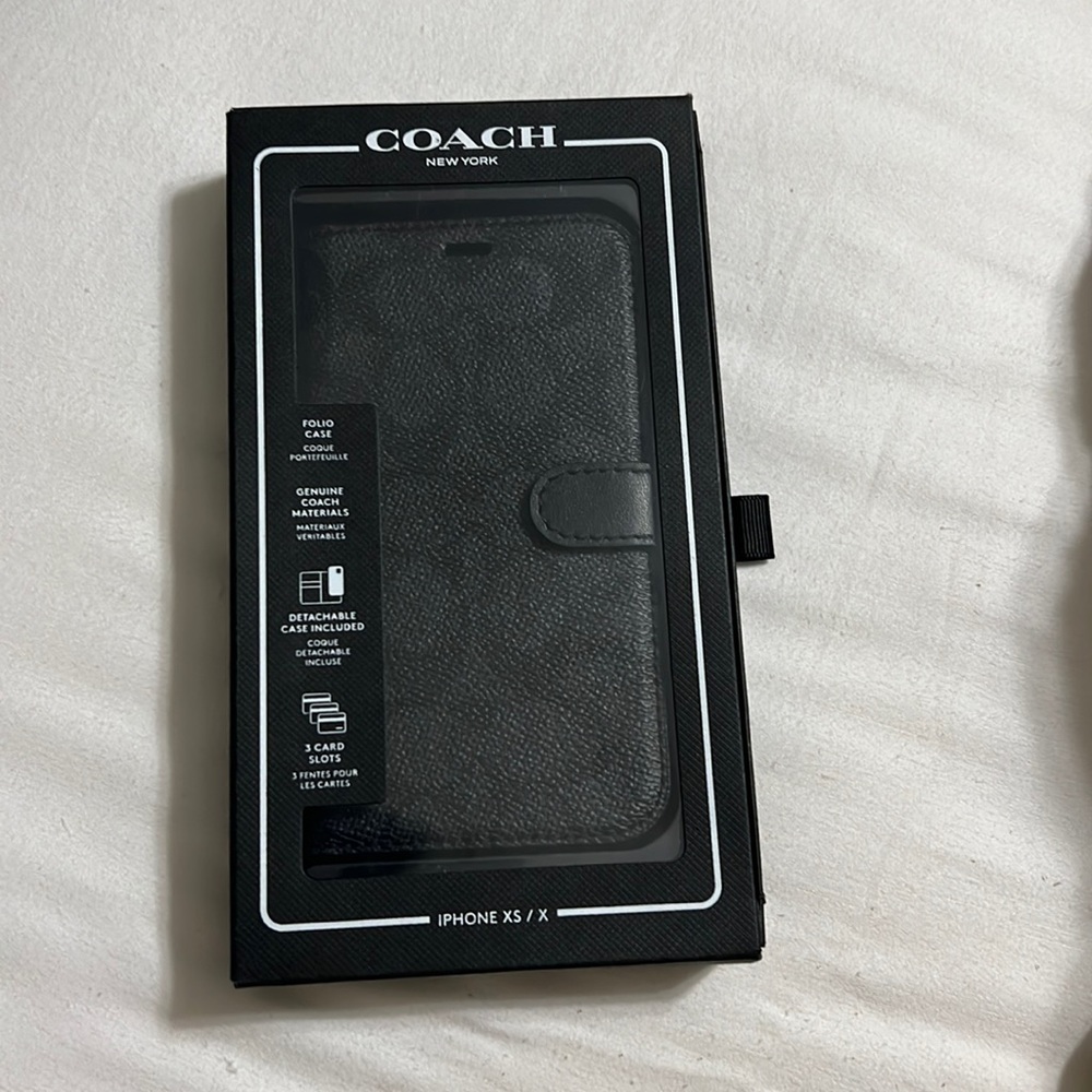 Coach folio phone case iPhone XS X